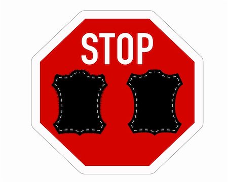 Stop Fur and leather Photographie de stock - Aubaine LD & Abonnement, Code: 400-05329487