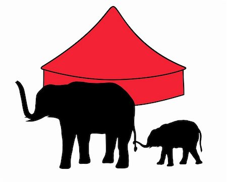 Elephants in circus Stock Photo - Budget Royalty-Free & Subscription, Code: 400-05329543