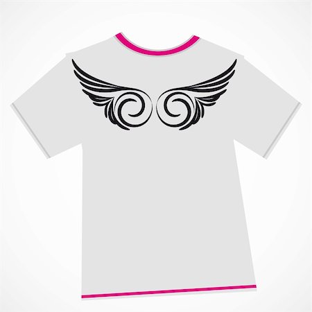 T-shirt design - wings. Photographie de stock - Aubaine LD & Abonnement, Code: 400-05329849