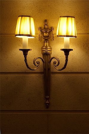 european light switch - the lamp on the wall Stock Photo - Budget Royalty-Free & Subscription, Code: 400-05320146