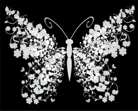 simsearch:400-06068658,k - vector illustration of vintage butterfly Stock Photo - Budget Royalty-Free & Subscription, Code: 400-05320436