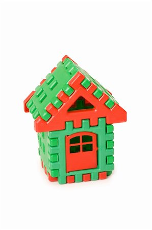 simsearch:400-04021945,k - Small toy house isolated on the white Foto de stock - Super Valor sin royalties y Suscripción, Código: 400-05320450