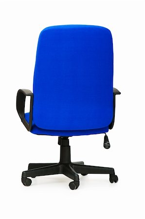 simsearch:400-09090800,k - Blue office chair isolated on the white Photographie de stock - Aubaine LD & Abonnement, Code: 400-05320477