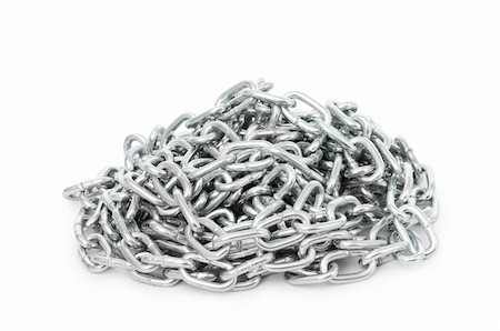 simsearch:400-07313742,k - Silver chain isolated on the white background Fotografie stock - Microstock e Abbonamento, Codice: 400-05320494