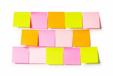 post its lots - Reminder notes isolated on the white background Photographie de stock - Aubaine LD & Abonnement, Code: 400-05320515