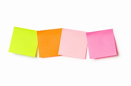 sticky notes messages - Reminder notes isolated on the white background Stock Photo - Budget Royalty-Free & Subscription, Code: 400-05320518
