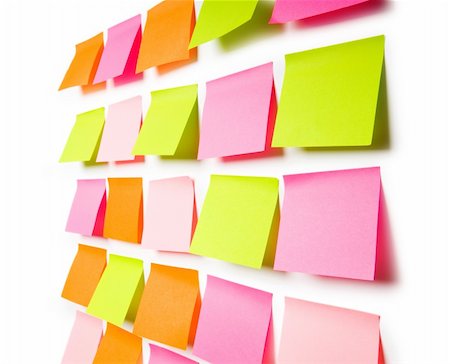 post its lots - Reminder notes isolated on the white background Photographie de stock - Aubaine LD & Abonnement, Code: 400-05320523