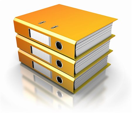 three documents folders stack, over white background Photographie de stock - Aubaine LD & Abonnement, Code: 400-05320947