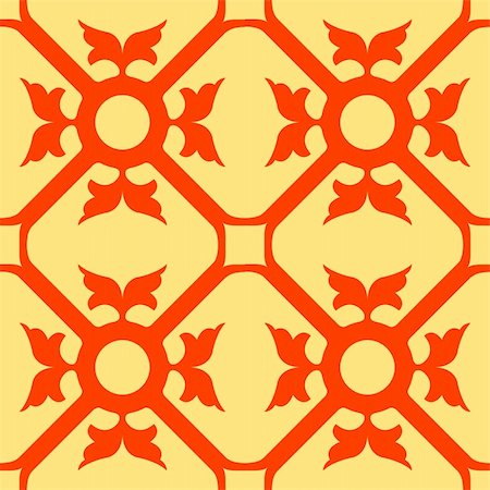 simsearch:400-07746428,k - orange flowers seamless texture, abstract pattern; vector art illustration Foto de stock - Super Valor sin royalties y Suscripción, Código: 400-05321025