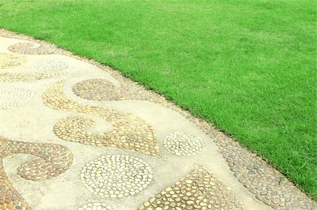 simsearch:400-06178525,k - Garden stone path with grass Stock Photo - Budget Royalty-Free & Subscription, Code: 400-05321514