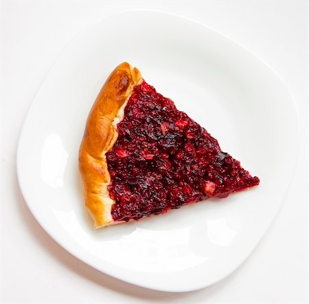 simsearch:400-06365777,k - Piece of apple and cowberry jelly pie on the white plate Stock Photo - Budget Royalty-Free & Subscription, Code: 400-05321644