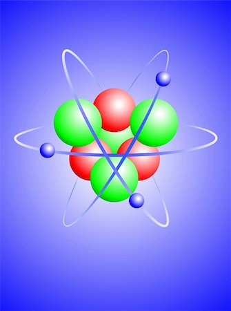 simsearch:400-04153053,k - A vector illustration of a lithium atom with a neucleus of four neutrons and three protons with three orbiting electronis Foto de stock - Super Valor sin royalties y Suscripción, Código: 400-05321683