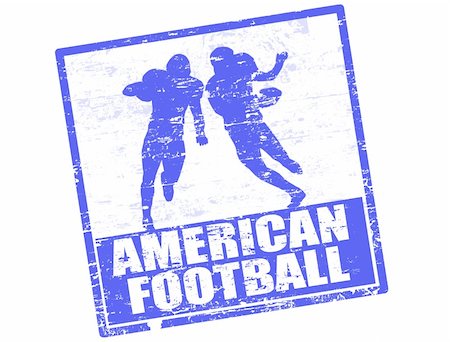 American football grunge stamp with players silhouette, vector illustration Foto de stock - Super Valor sin royalties y Suscripción, Código: 400-05322446