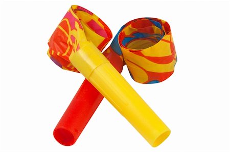 simsearch:400-07748143,k - Colored whistles to make noise on carnival parties Stock Photo - Budget Royalty-Free & Subscription, Code: 400-05322471