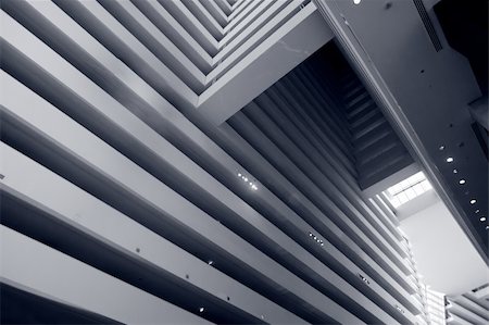 elwynn (artist) - Abstract modern architecture background indoor in blue. Stock Photo - Budget Royalty-Free & Subscription, Code: 400-05322491