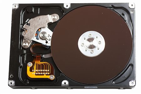 simsearch:400-03992953,k - Computer component hard drive isolated over white Stock Photo - Budget Royalty-Free & Subscription, Code: 400-05323100