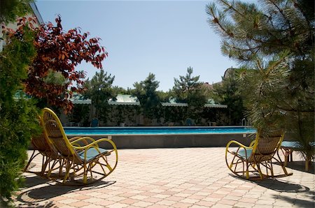 safety rails by a swimming pool Stock Photo - Budget Royalty-Free & Subscription, Code: 400-05323211