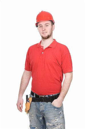 simsearch:400-04153222,k - young adult worker over white background Stock Photo - Budget Royalty-Free & Subscription, Code: 400-05323327