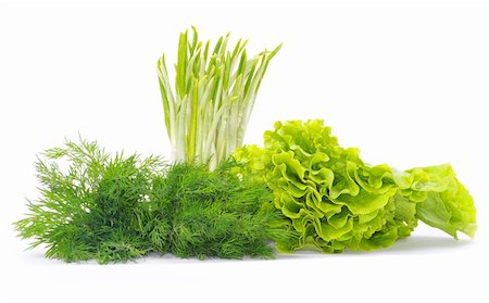 Fresh herbs isolated on white Stockbilder - Microstock & Abonnement, Bildnummer: 400-05323511