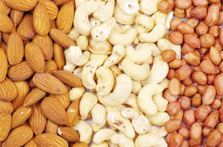 simsearch:400-04377067,k - Assorted nuts as a background Stock Photo - Budget Royalty-Free & Subscription, Code: 400-05323583