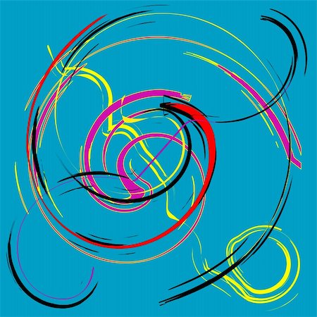 simsearch:400-05248630,k - round and colored lines on blue background, vector art illustration; more drawings in my gallery Stock Photo - Budget Royalty-Free & Subscription, Code: 400-05323754