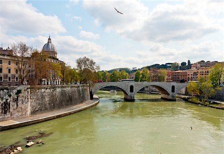 simsearch:400-08751261,k - Tiber river, Rome Fotografie stock - Microstock e Abbonamento, Codice: 400-05334088