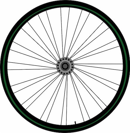 Bike wheel icon isolated on white background Stock Photo - Budget Royalty-Free & Subscription, Code: 400-05334146