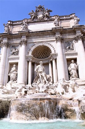 fontäne - The Trevi Fountain ( Fontana di Trevi ) in Rome, Italy Stock Photo - Budget Royalty-Free & Subscription, Code: 400-05334248