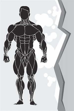 simsearch:400-04161675,k - vector illustration of a strong man silhouette Foto de stock - Royalty-Free Super Valor e Assinatura, Número: 400-05334660