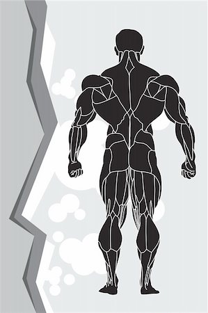 simsearch:400-04161675,k - vector illustration of a strong man silhouette Foto de stock - Royalty-Free Super Valor e Assinatura, Número: 400-05334661