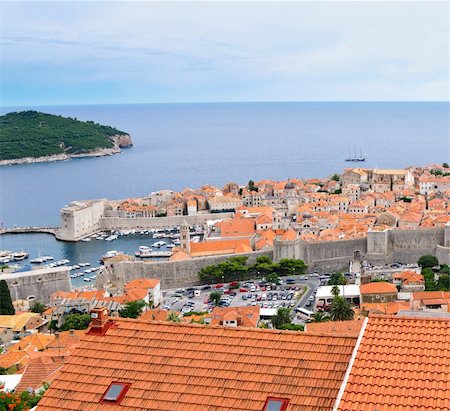 rovigno - High angle view of the Dalmatian coast from the city of Rovinj Croatia Photographie de stock - Aubaine LD & Abonnement, Code: 400-05334761