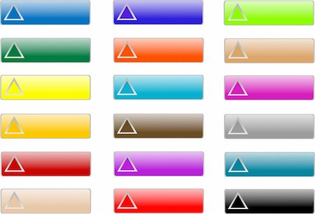 simsearch:400-05071595,k - rectangular various colored buttons set of glossy icon Stock Photo - Budget Royalty-Free & Subscription, Code: 400-05335048