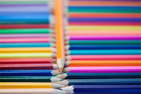 simsearch:400-04870193,k - Color pencils lines on their own background Stock Photo - Budget Royalty-Free & Subscription, Code: 400-05335137