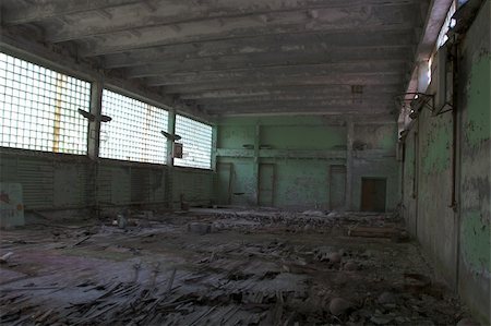 Chernobyl disaster results. This is abandoned school in small city Pripyat (about 5 kilometers form the Chernobyl nuclear station). Stock Photo - Budget Royalty-Free & Subscription, Code: 400-05335668