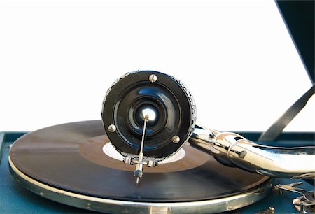 swing dance - Antique old player (gramophone) isolated on a white background Stock Photo - Budget Royalty-Free & Subscription, Code: 400-05335983