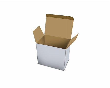 simsearch:400-04932450,k - white paper box isolated on a white b ackground Stock Photo - Budget Royalty-Free & Subscription, Code: 400-05335990