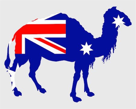 simsearch:400-05321950,k - Flag of Australia with camel Photographie de stock - Aubaine LD & Abonnement, Code: 400-05336241