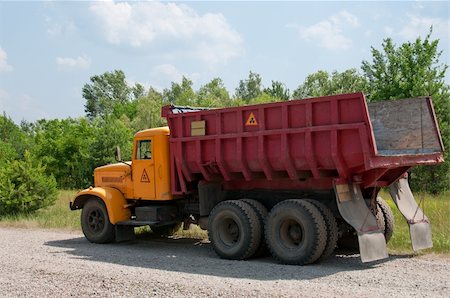 Dumper truck with radioactive sign. This car is eliminating radioactive contamination in Chernobyl area, Ukraine. Stock Photo - Budget Royalty-Free & Subscription, Code: 400-05336398