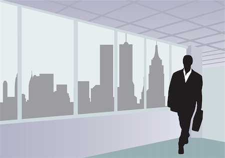 Businessmen. The Office. Vector illustration Stock Photo - Budget Royalty-Free & Subscription, Code: 400-05336478