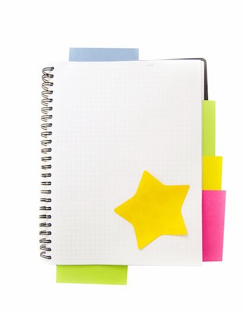 post it note on notice board picture - blank note book with colored post it notes Stock Photo - Budget Royalty-Free & Subscription, Code: 400-05336698
