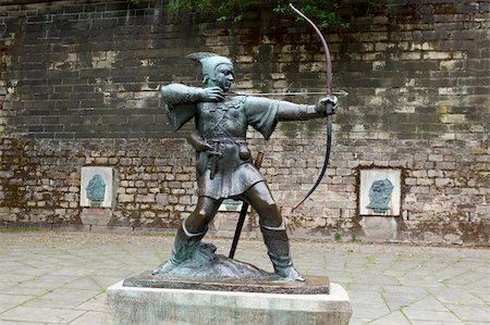 Statue of Robin Hood, East Midlands Stock Photo - Budget Royalty-Free & Subscription, Code: 400-05336775