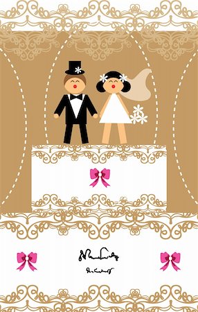 Wedding invitation /love couple card Foto de stock - Royalty-Free Super Valor e Assinatura, Número: 400-05336805