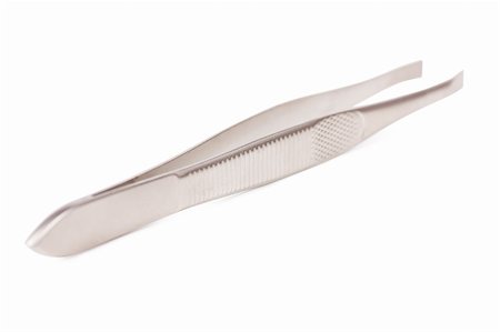 simsearch:400-07977982,k - Macro view of tweezers isolated over white Foto de stock - Royalty-Free Super Valor e Assinatura, Número: 400-05336895