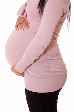 Beautiful pregnant black woman touching her belly Photographie de stock - Aubaine LD & Abonnement, Code: 400-05337127