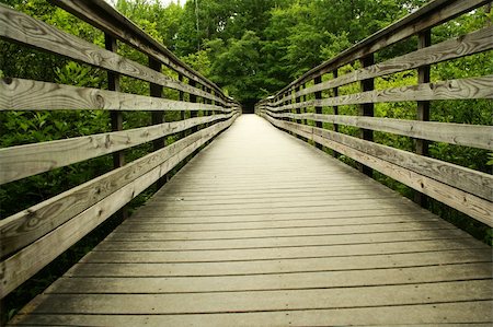 simsearch:400-04875242,k - a Wooden bridge through the forest Stock Photo - Budget Royalty-Free & Subscription, Code: 400-05337156