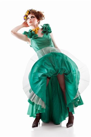 simsearch:400-05164576,k - Beauty woman wearing  in old fashioned dress Stock Photo - Budget Royalty-Free & Subscription, Code: 400-05337269