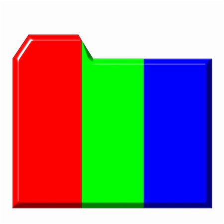 red and blue folder icon - 3d colorful folder isolated in white Stock Photo - Budget Royalty-Free & Subscription, Code: 400-05337272