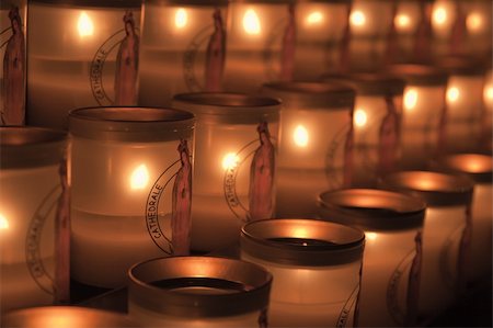 Candles burning in church, close up Stock Photo - Budget Royalty-Free & Subscription, Code: 400-05337371