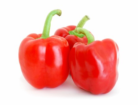 simsearch:400-06092107,k - Red peppers isolated on white background Fotografie stock - Microstock e Abbonamento, Codice: 400-05337410