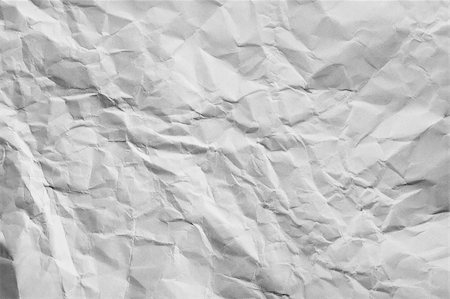 sheet of paper wrinkled - A plain wrinkled white paper. Stock Photo - Budget Royalty-Free & Subscription, Code: 400-05337423